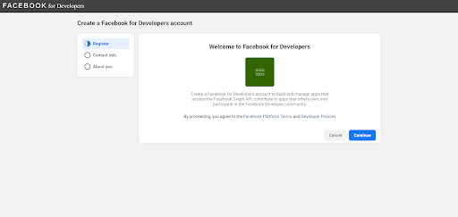 agree to Facebook Platform Terms and Developer Policies